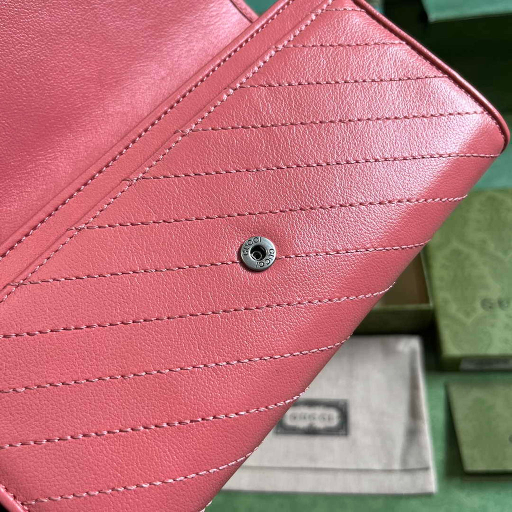 Gucci Blondie continental wallet 760302 in Pink leather