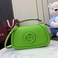 Gucci Blondie medium top handle bag 815716 in green leather