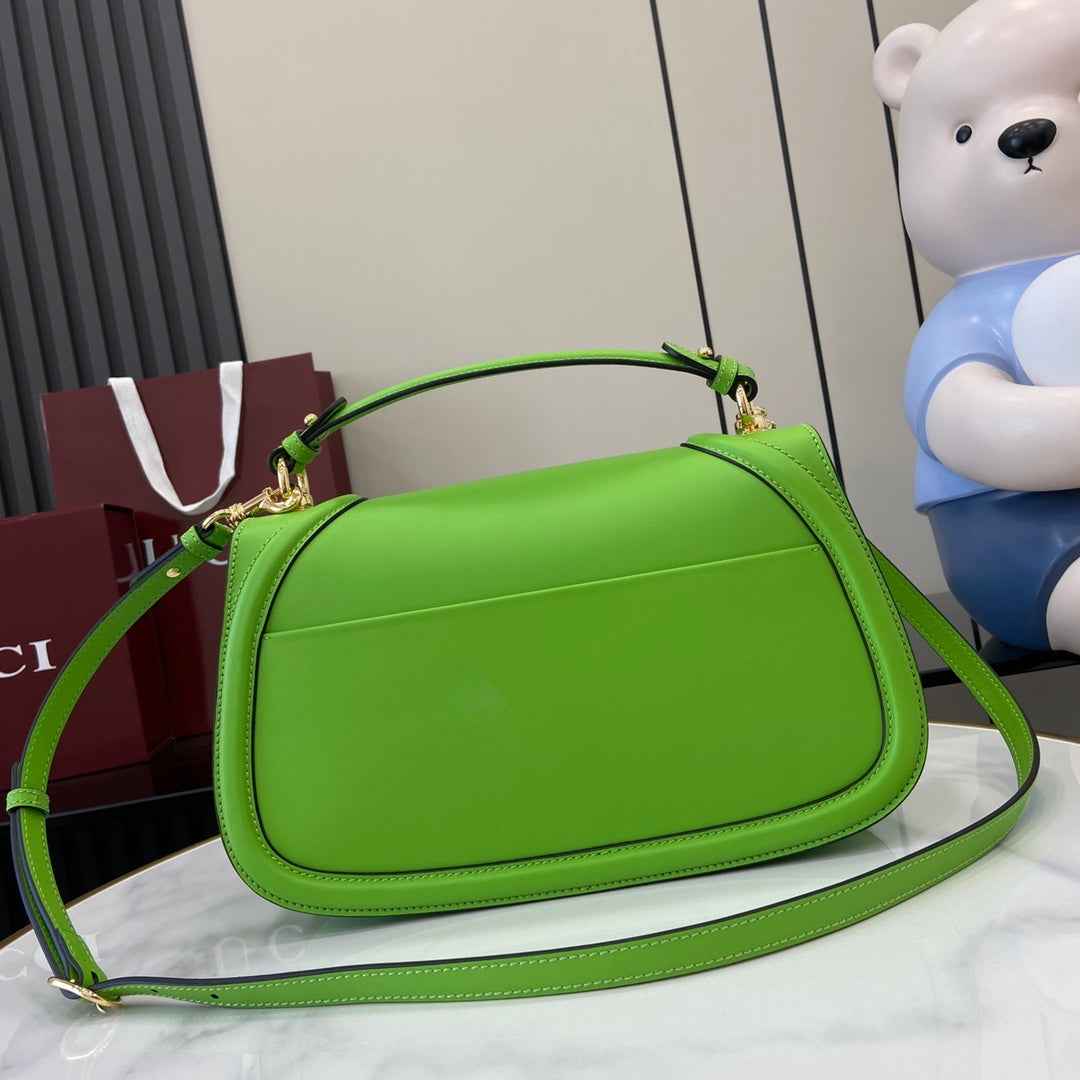 Gucci Blondie medium top handle bag 815716 in green leather