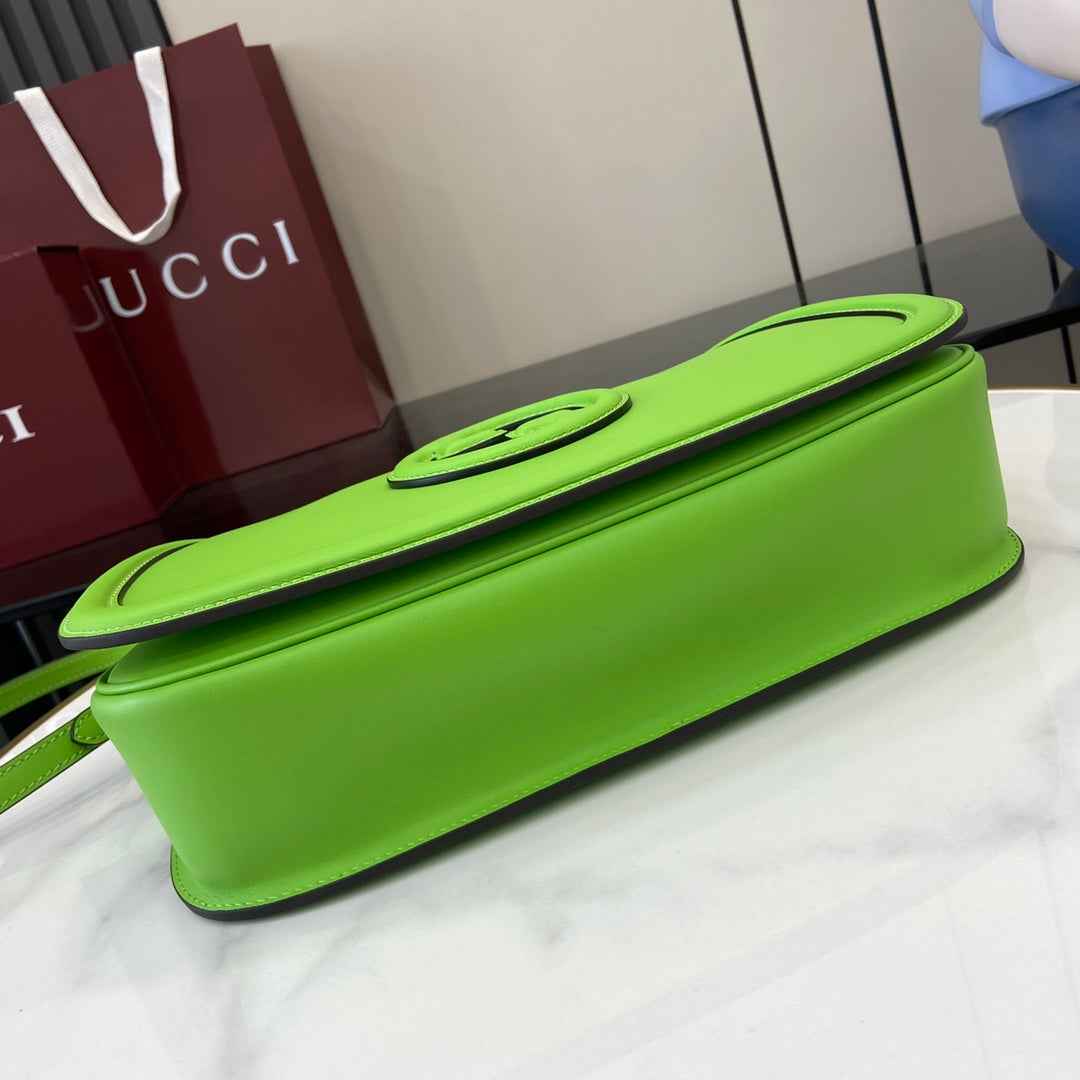 Gucci Blondie medium top handle bag 815716 in green leather