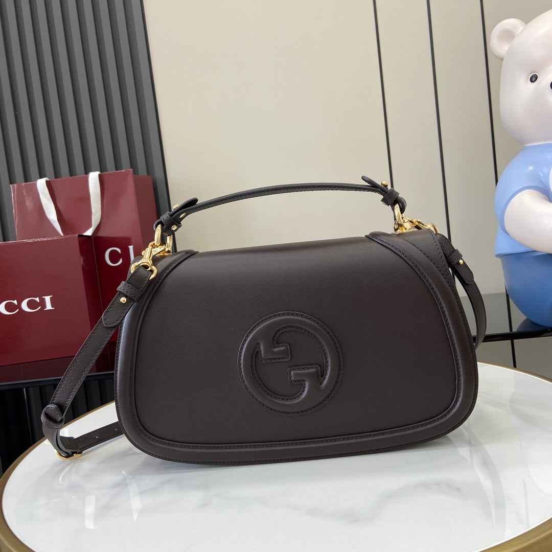 Gucci Blondie medium top handle bag 815716 in green leather