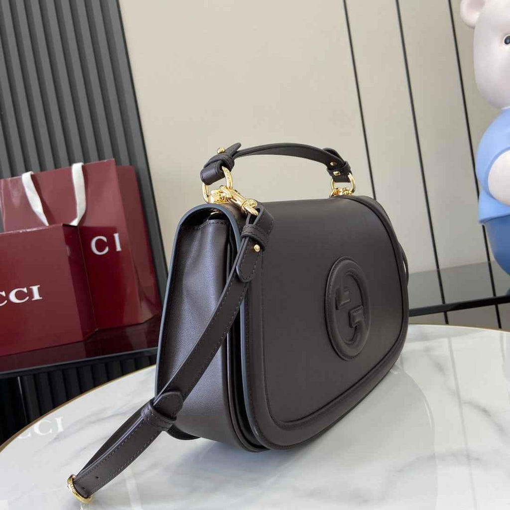 Gucci Blondie medium top handle bag 815716 in green leather