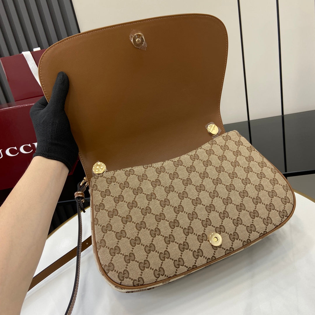 Gucci Blondie medium top handle bag 815716 in beige GG canvas