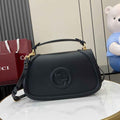Gucci Blondie medium top handle bag 815716 in black leather