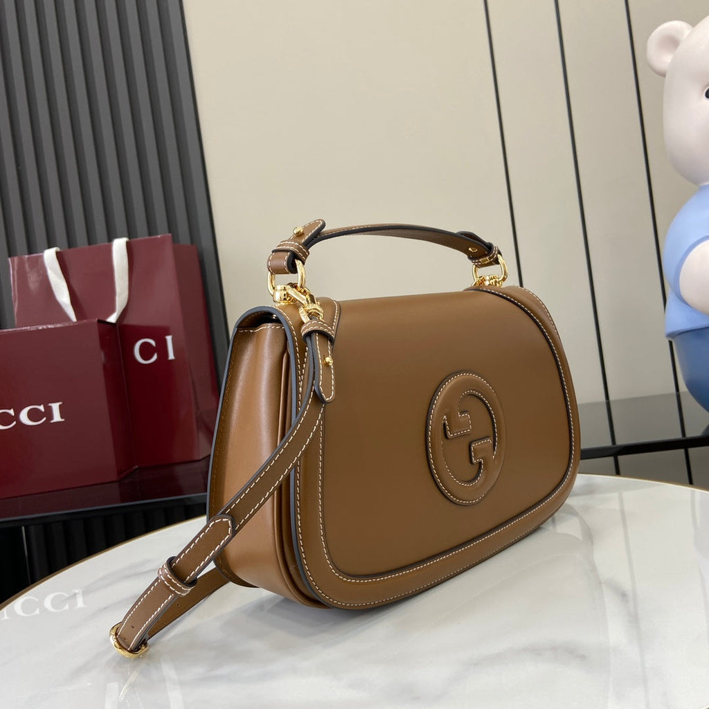 Gucci Blondie medium top handle bag 815716 in brown leather