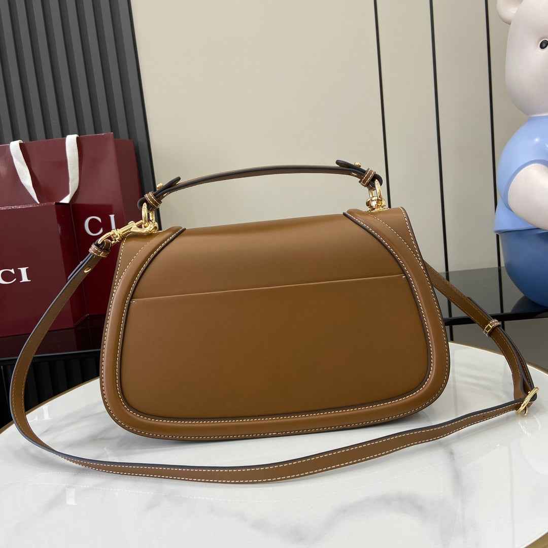 Gucci Blondie medium top handle bag 815716 in brown leather