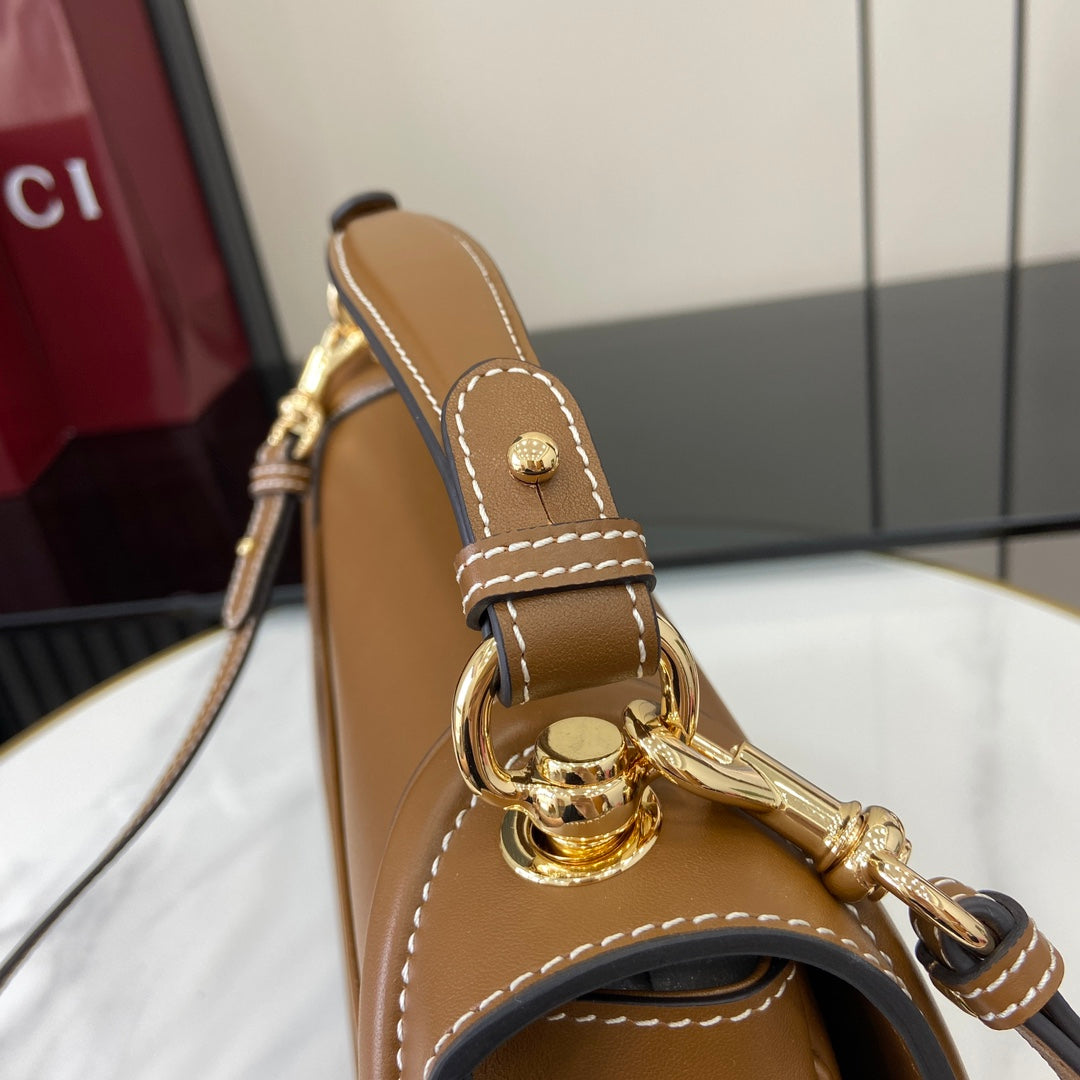 Gucci Blondie medium top handle bag 815716 in brown leather
