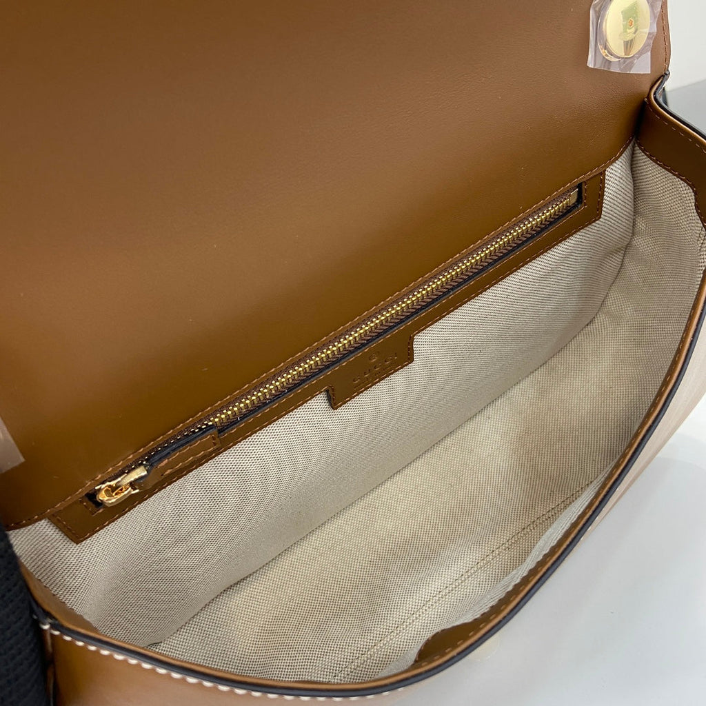 Gucci Blondie medium top handle bag 815716 in brown leather