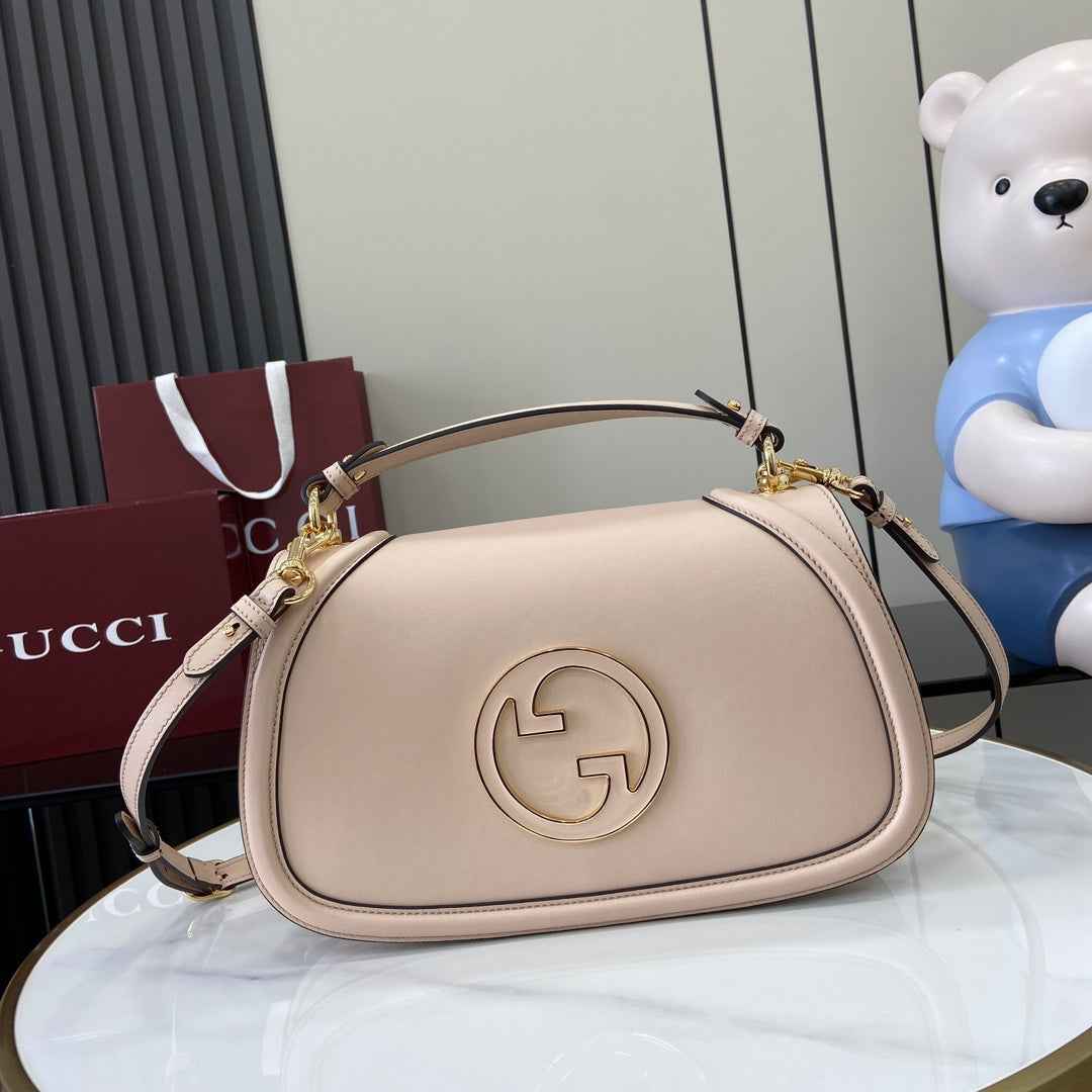 Gucci Blondie medium top handle bag 815716 in light pink leather