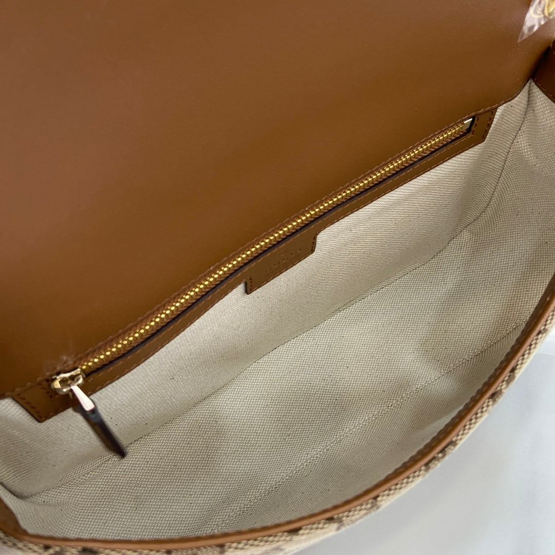 Gucci Blondie medium top handle bag 815716 in dark brown GG canvas