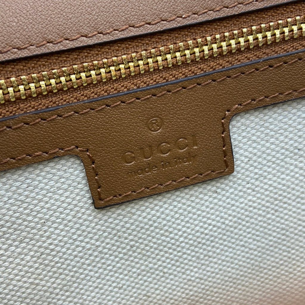 Gucci Blondie medium top handle bag 815716 in dark brown GG canvas
