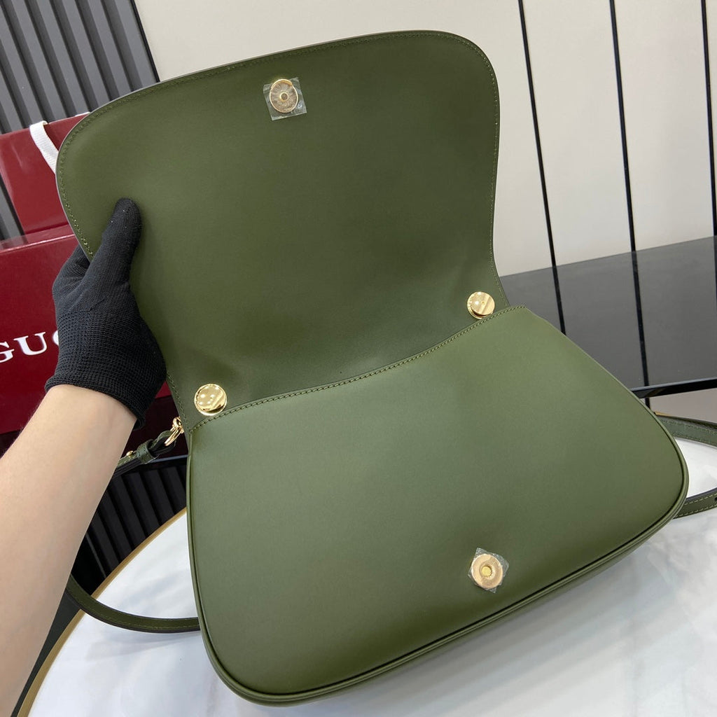 Gucci Blondie medium top handle bag 815719 in green suede