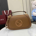 Gucci Blondie medium top handle bag 815716 in brown smooth leather