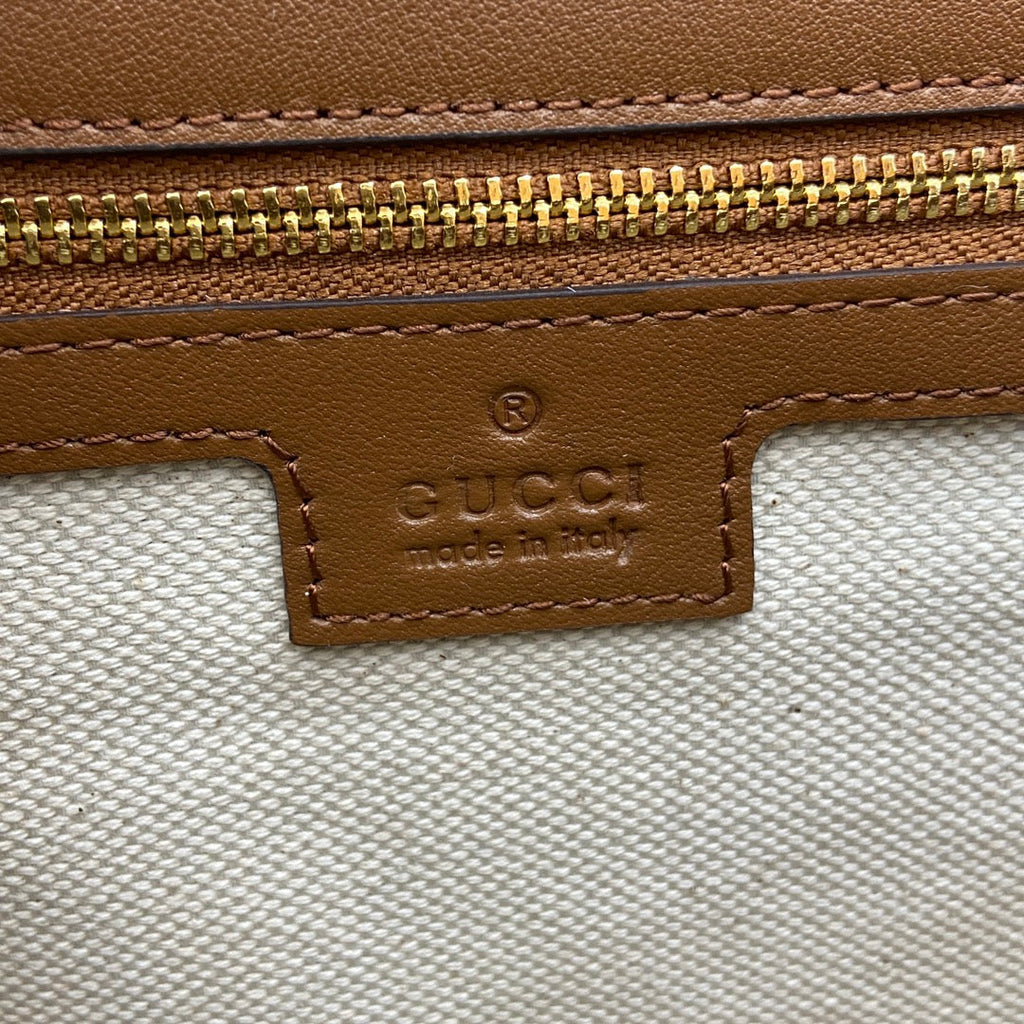 Gucci Blondie medium top handle bag 815716 in brown smooth leather