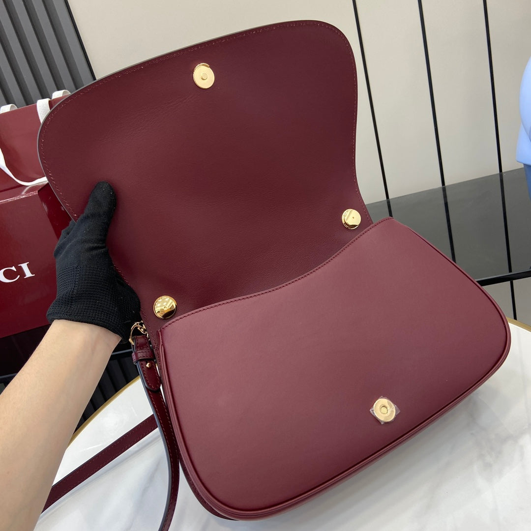 Gucci Blondie medium top handle bag 815716 in red smooth leather