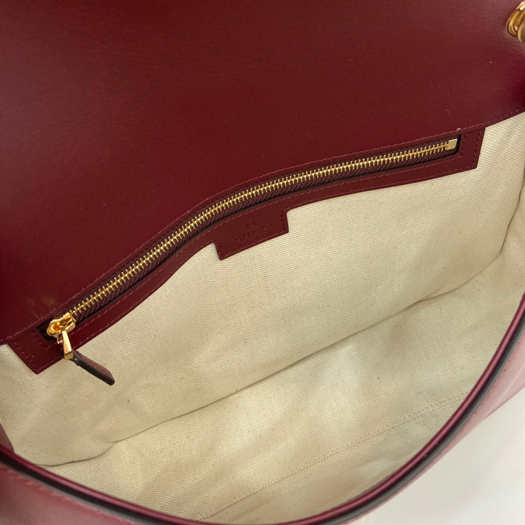 Gucci Blondie medium top handle bag 815716 in red smooth leather