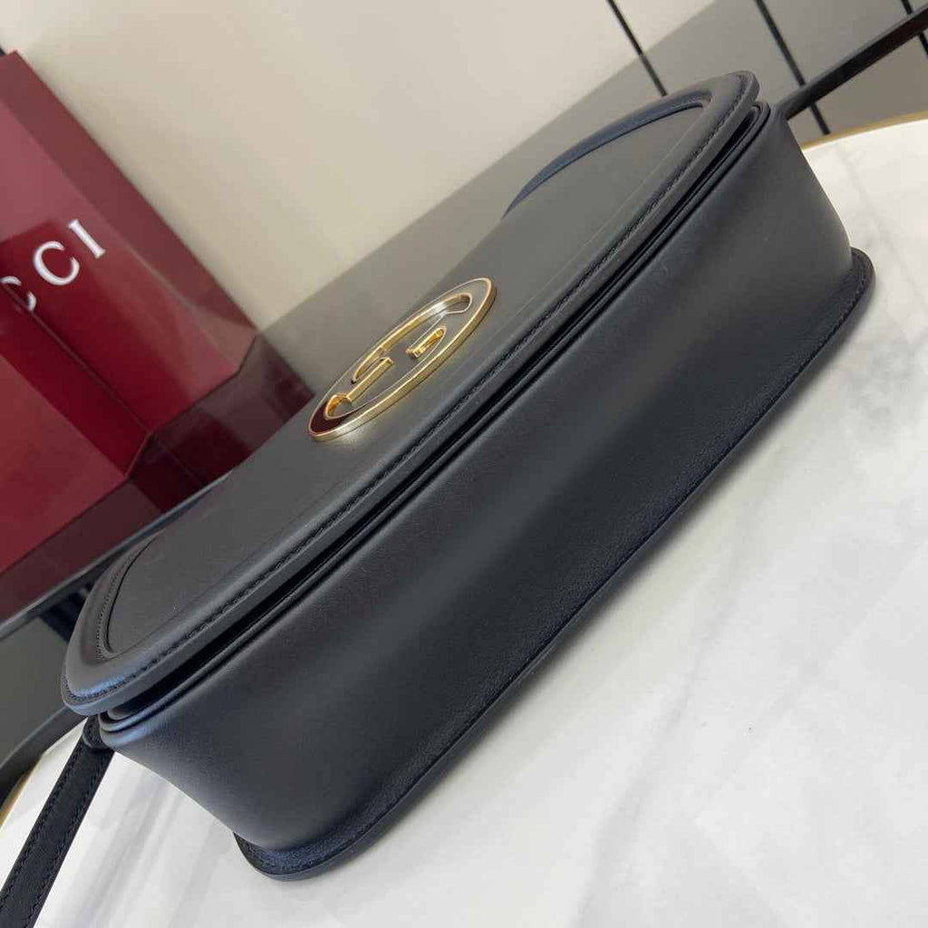 Gucci Blondie medium top handle bag 815716 in black smooth leather