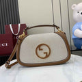Gucci Blondie medium top handle bag 815716 in beige cotton