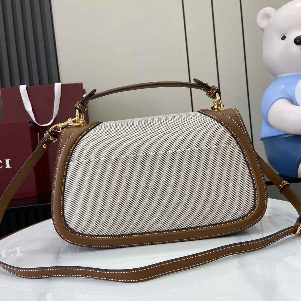 Gucci Blondie medium top handle bag 815716 in beige cotton