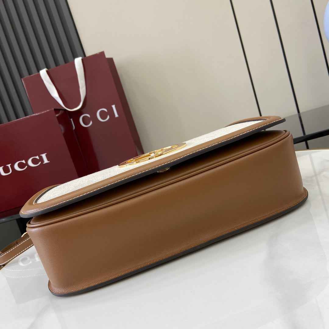 Gucci Blondie medium top handle bag 815716 in beige cotton