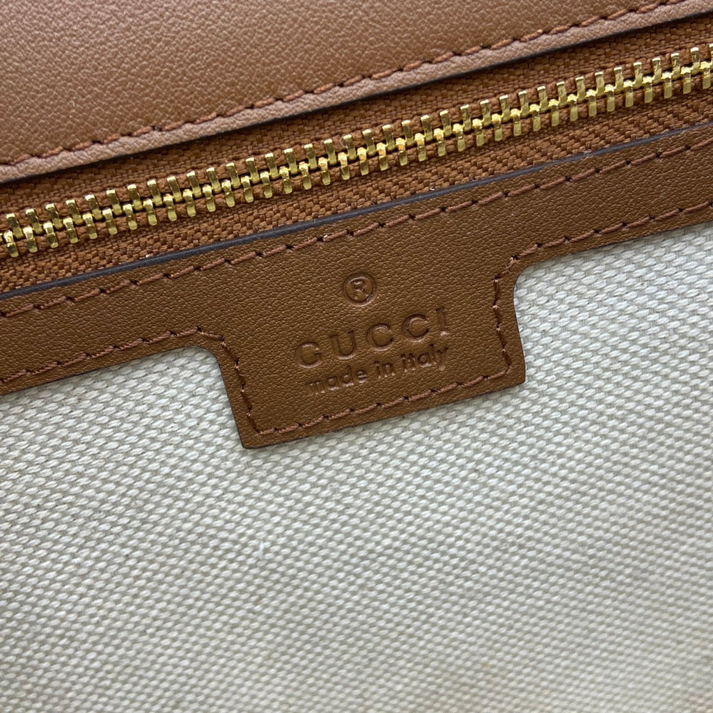 Gucci Blondie medium top handle bag 815716 in beige cotton