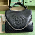 Gucci Blondie medium tote bag in black leather 751516