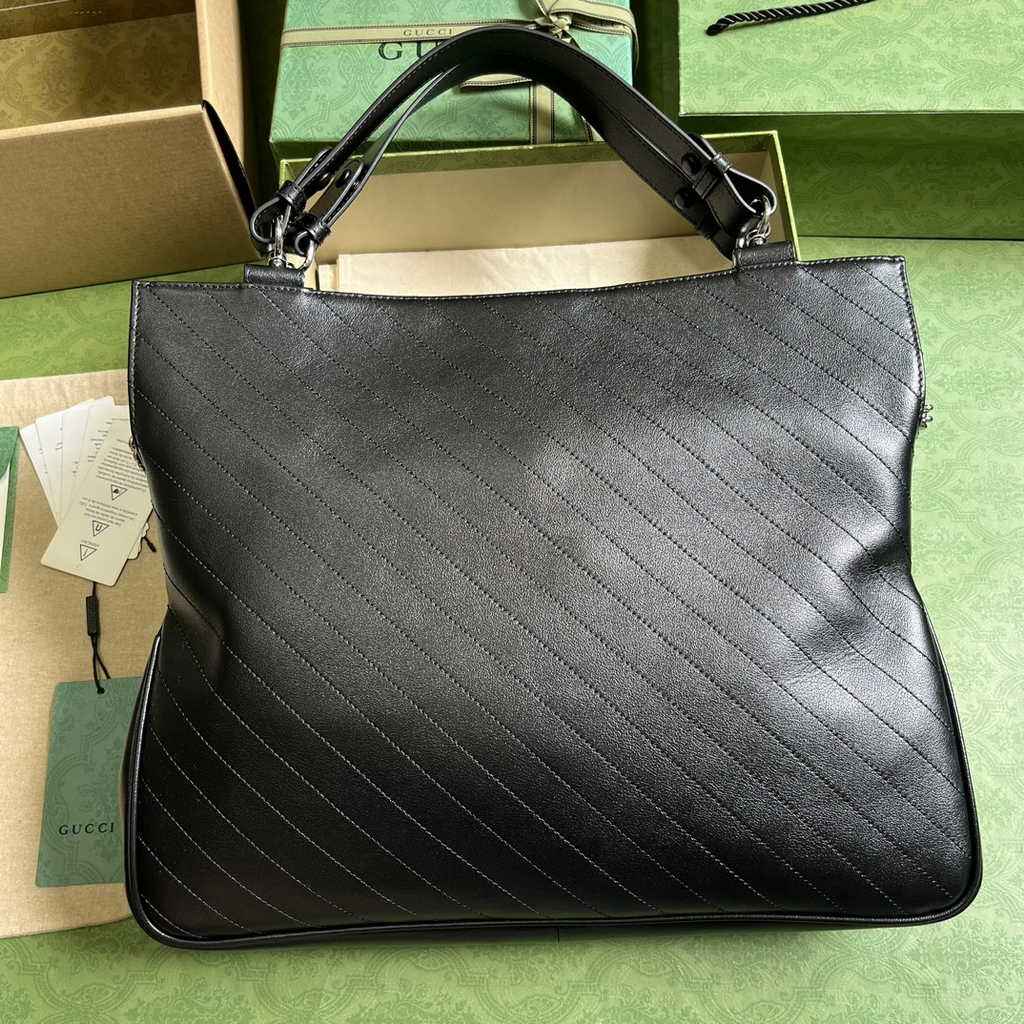 Gucci Blondie medium tote bag in black leather 751516