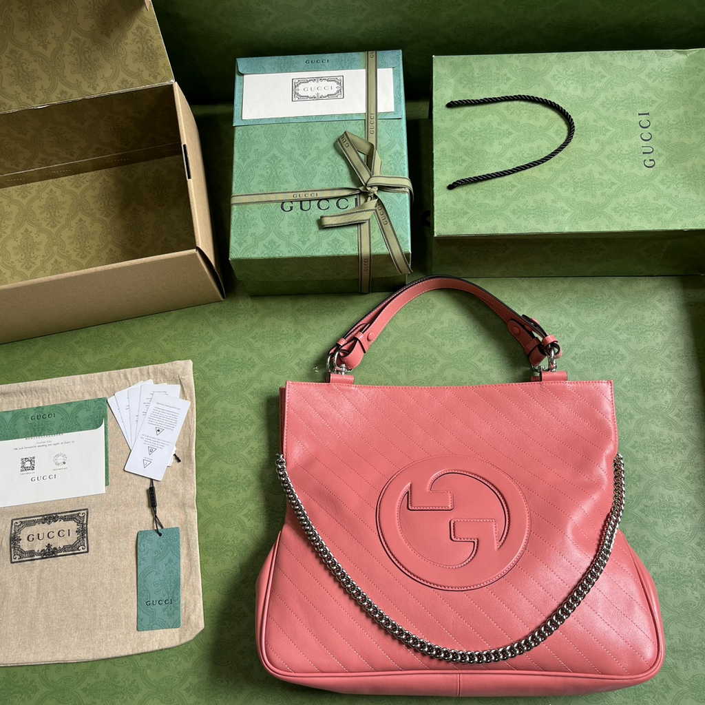 Gucci Blondie medium tote bag in Pink leather 751516