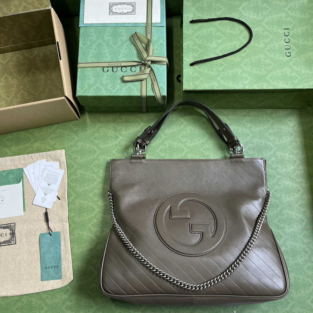 Gucci Blondie medium tote bag in Brown leather 751516