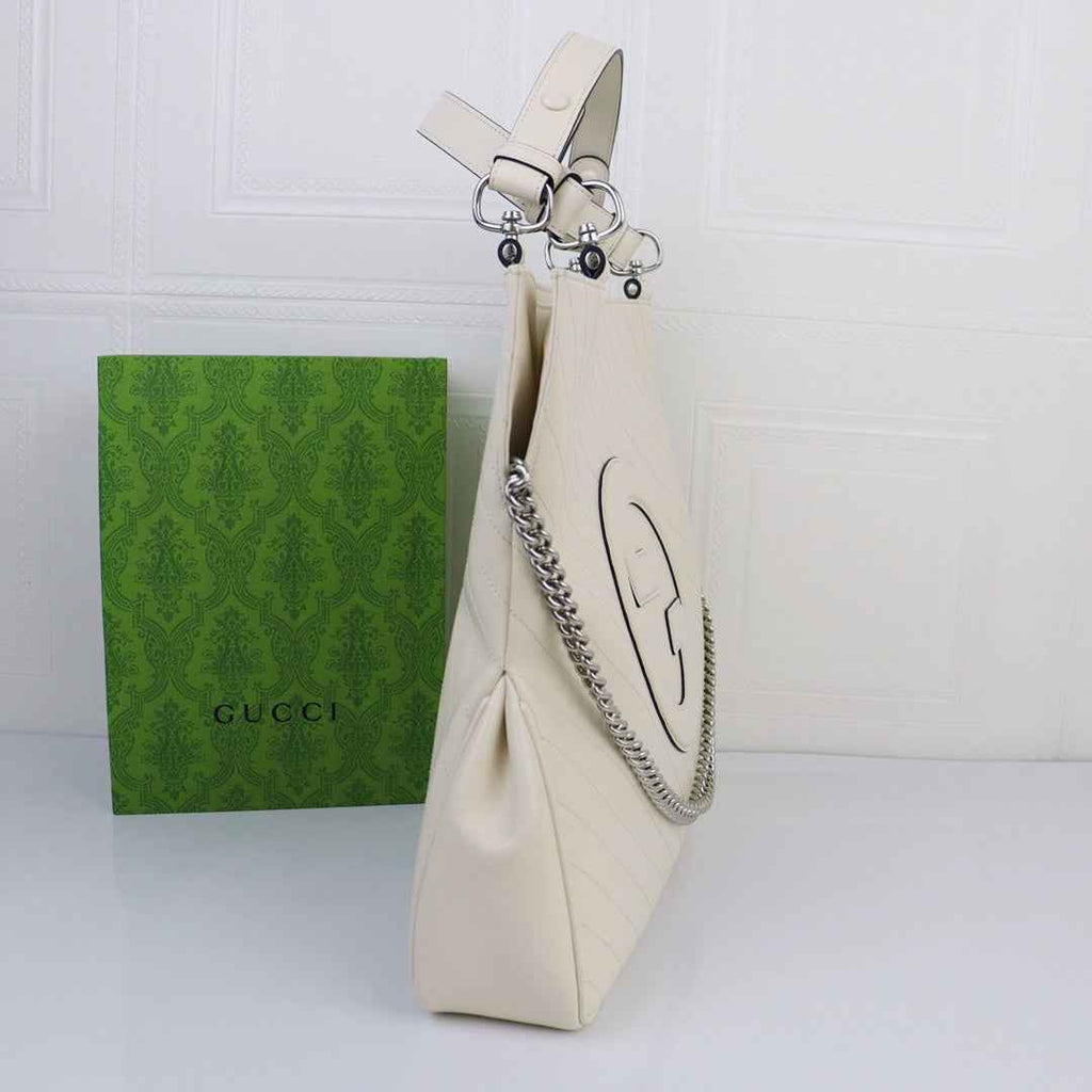 Gucci Blondie medium tote bag in White leather 751516