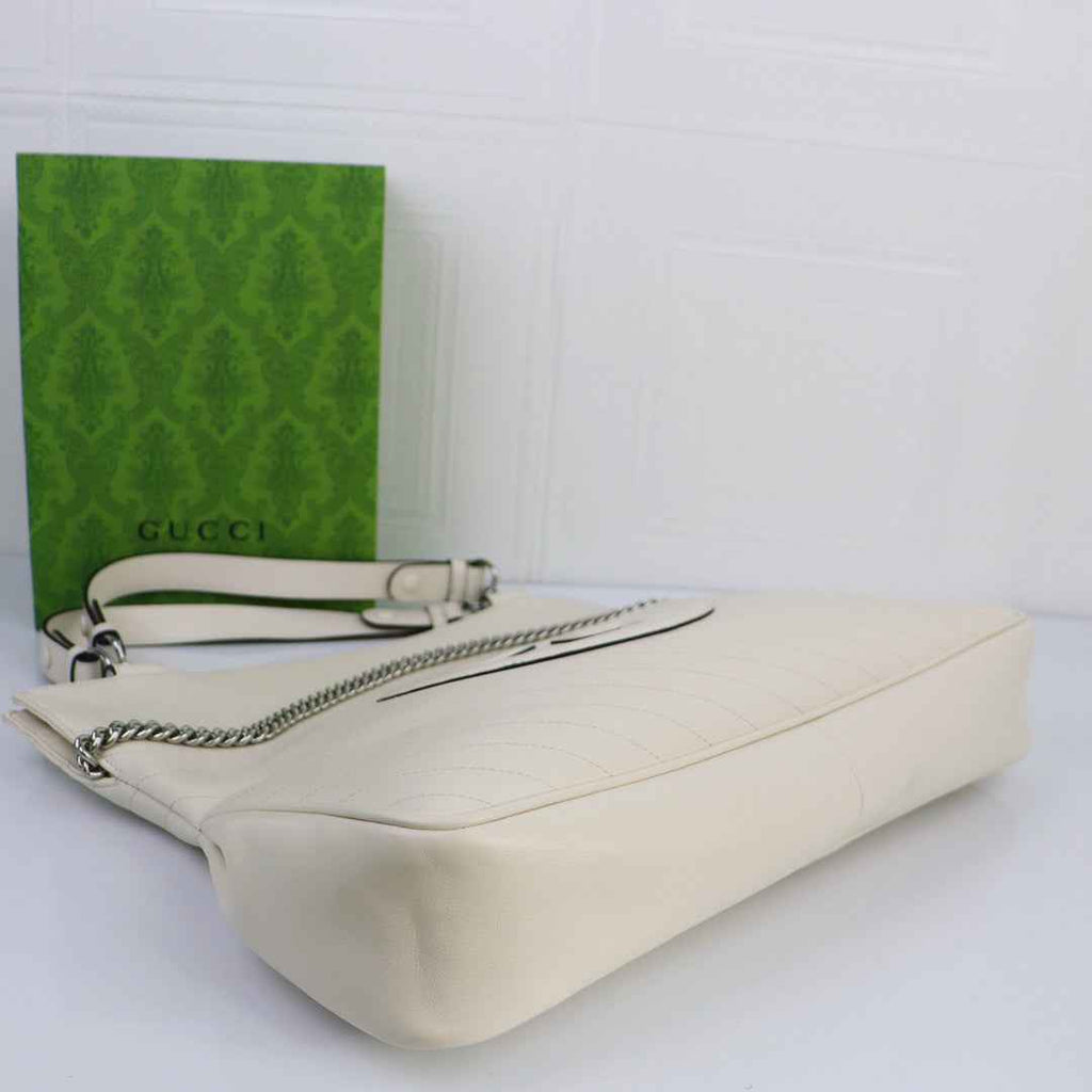 Gucci Blondie medium tote bag in White leather 751516