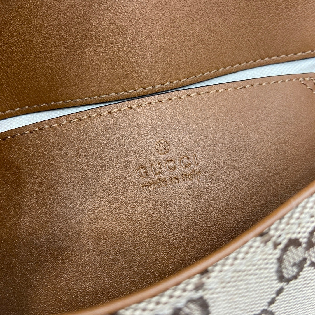 Gucci Blondie mini shoulder bag in dark brown GG canvas 815700