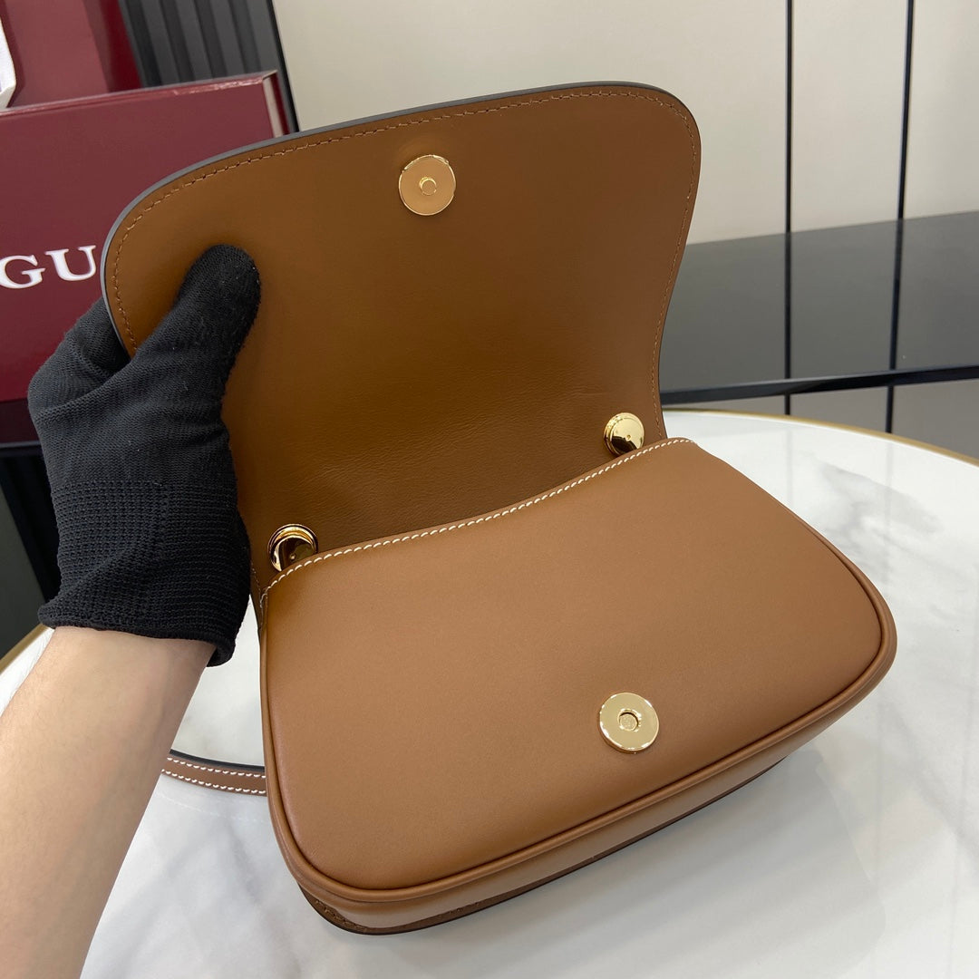 Gucci Blondie mini shoulder bag in  cotton canvas brown leather 815700