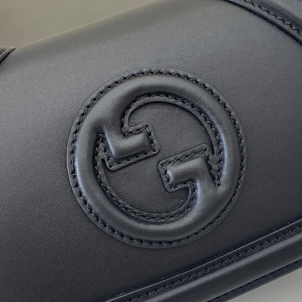 Gucci Blondie mini shoulder bag in black leather 815700