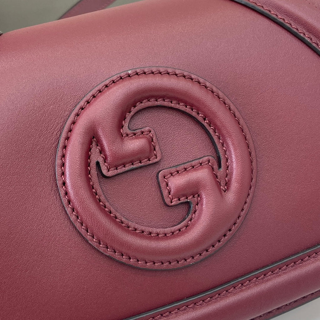 Gucci Blondie mini shoulder bag in red leather 815700