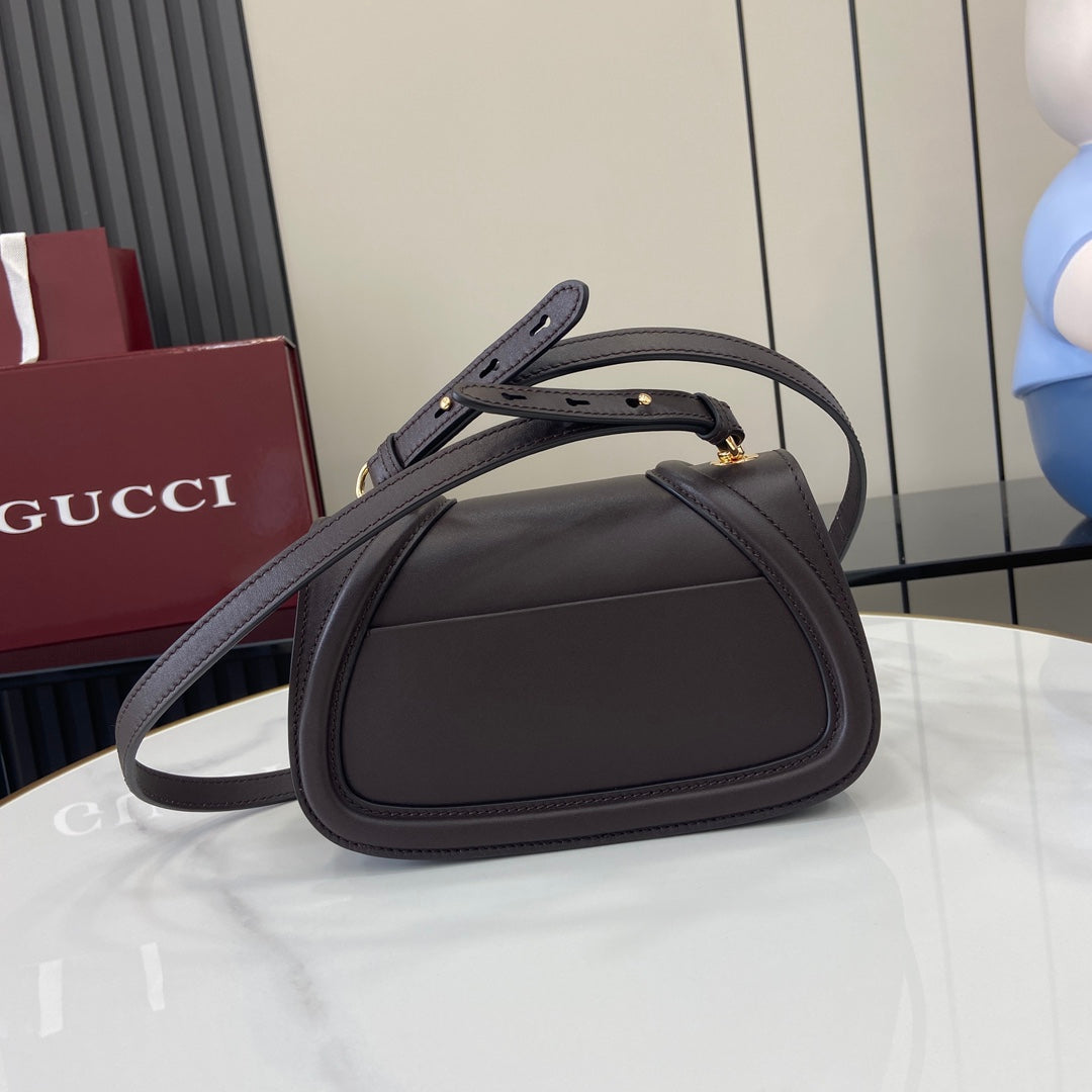Gucci Blondie mini shoulder bag in coffee leather 815700