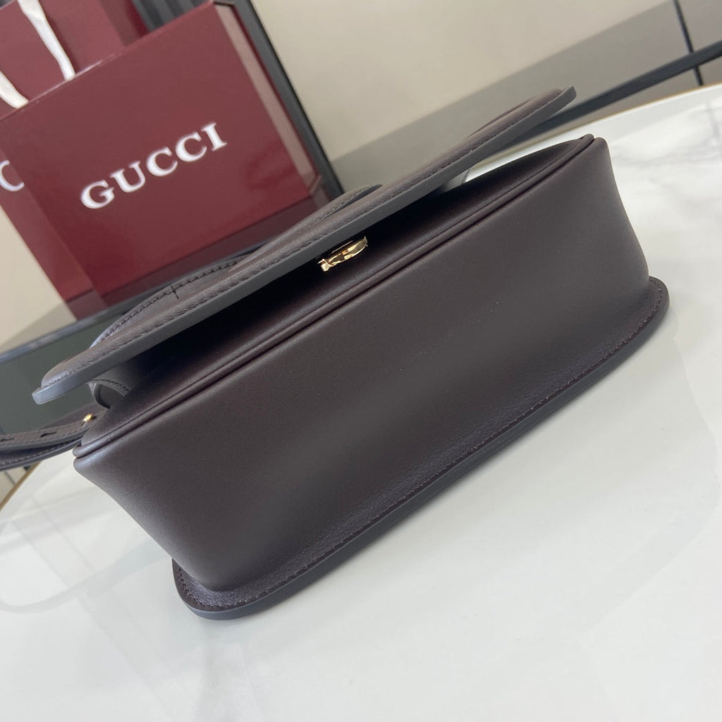 Gucci Blondie mini shoulder bag in coffee leather 815700