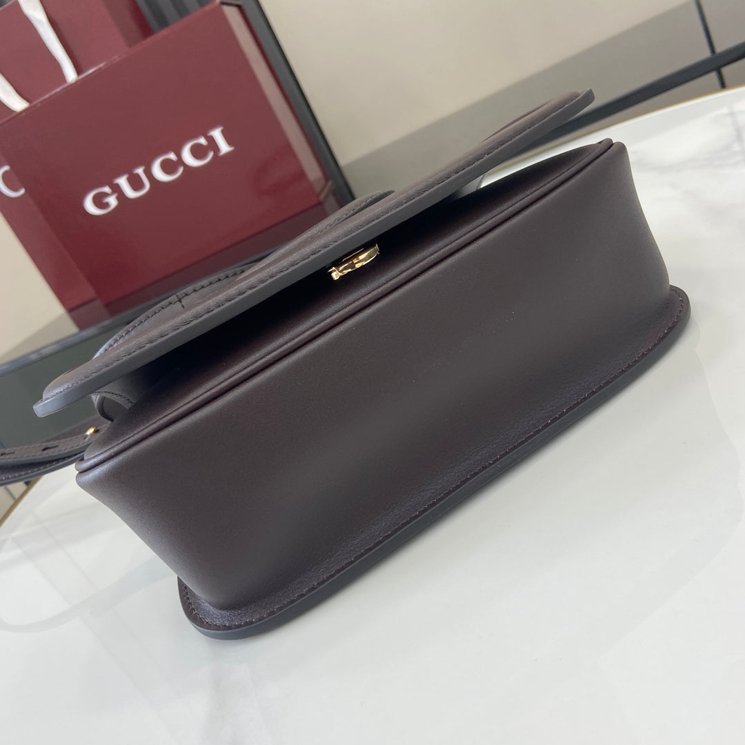 Gucci Blondie mini shoulder bag in coffee leather 815700