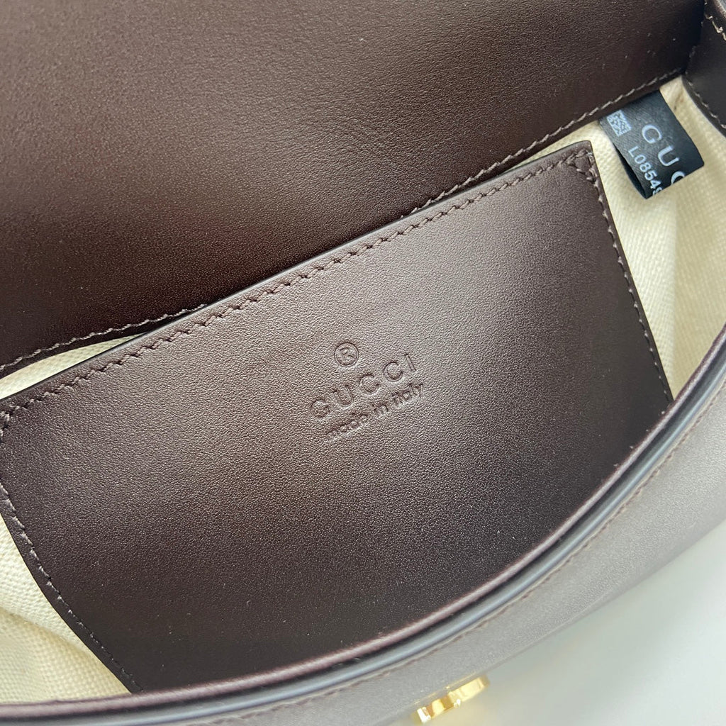 Gucci Blondie mini shoulder bag in coffee leather 815700