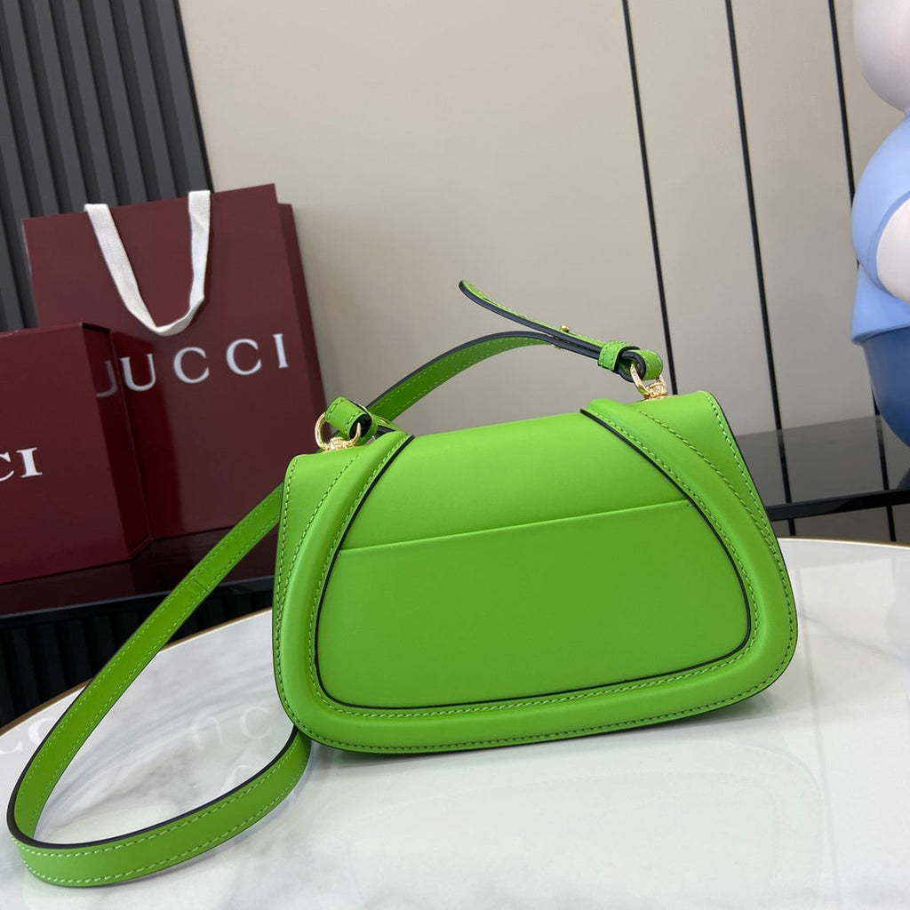 Gucci Blondie mini shoulder bag in green leather 815700