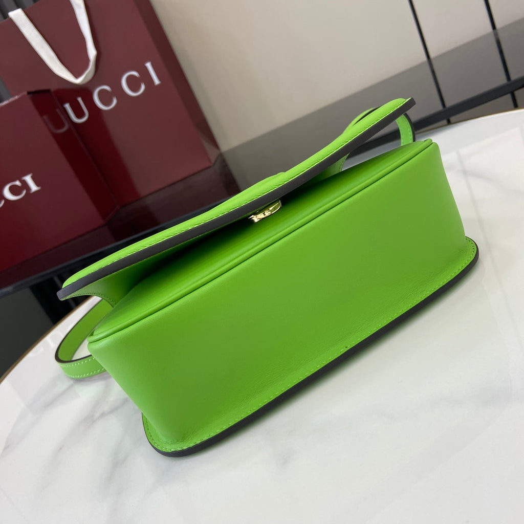 Gucci Blondie mini shoulder bag in green leather 815700