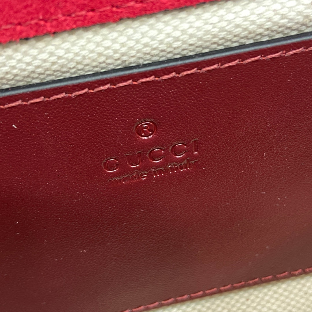 Gucci Blondie mini shoulder bag in red patent ‎815711