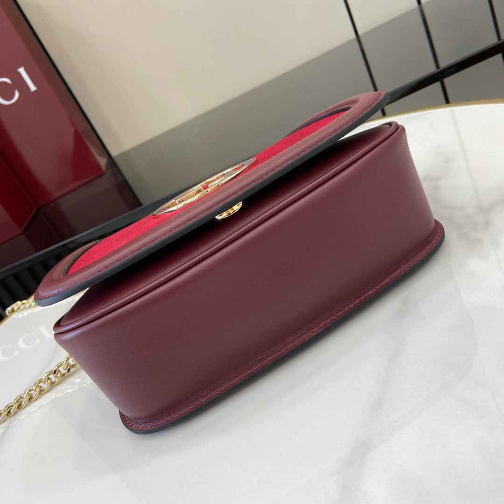 Gucci Blondie mini shoulder bag in red suede ‎815711