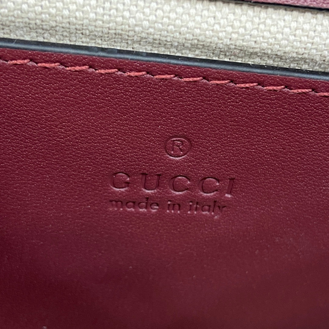 Gucci Blondie mini shoulder bag in red suede ‎815711