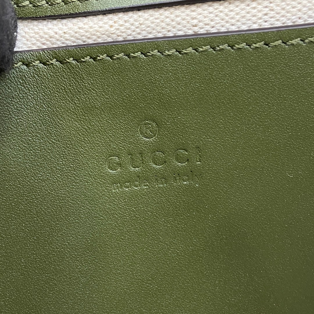 Gucci Blondie mini shoulder bag in green suede ‎815711
