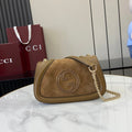Gucci Blondie mini shoulder bag in brown suede ‎815711