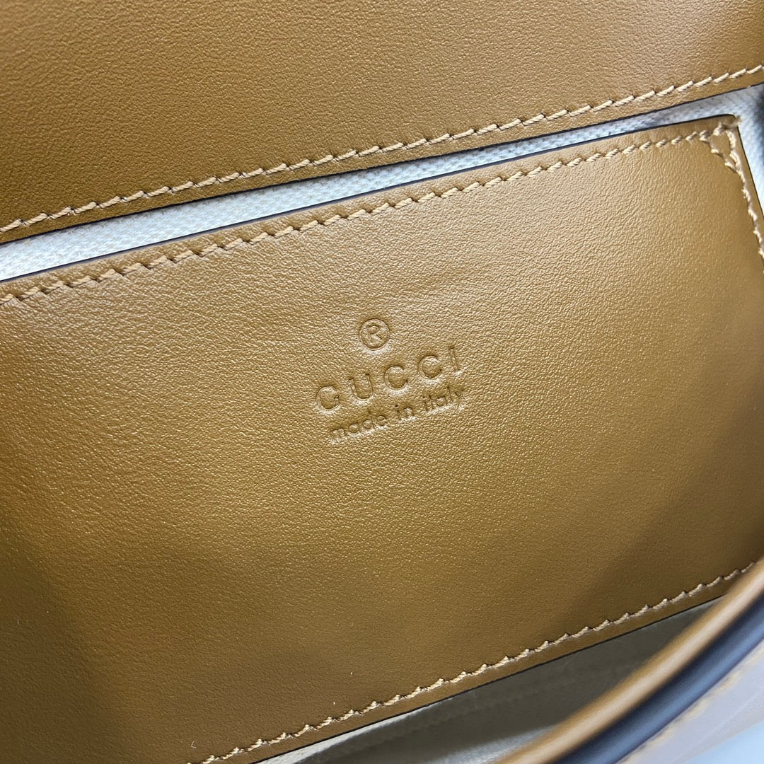Gucci Blondie mini shoulder bag in brown suede ‎815711