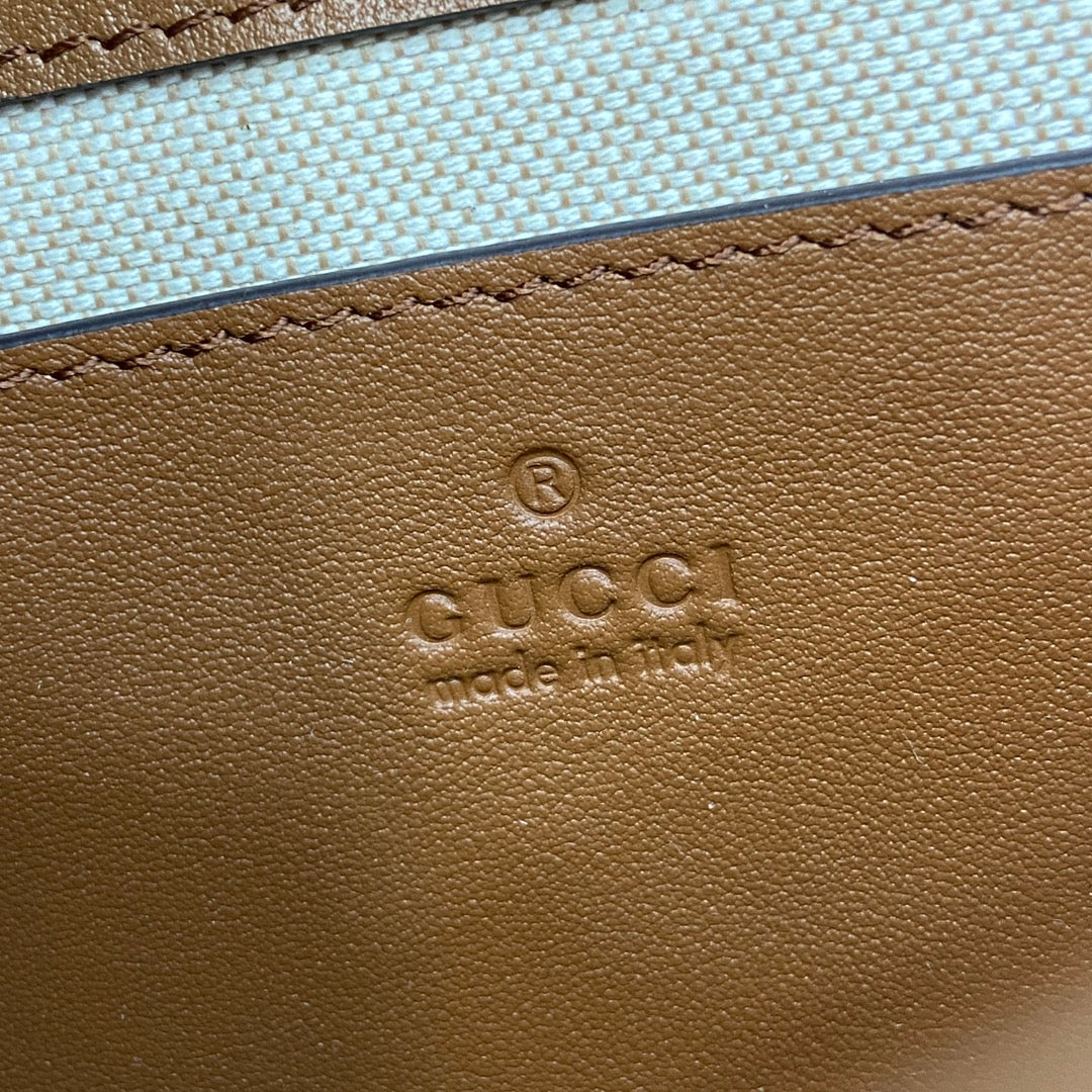 Gucci Blondie mini shoulder bag in dark brown GG canvas ‎815711