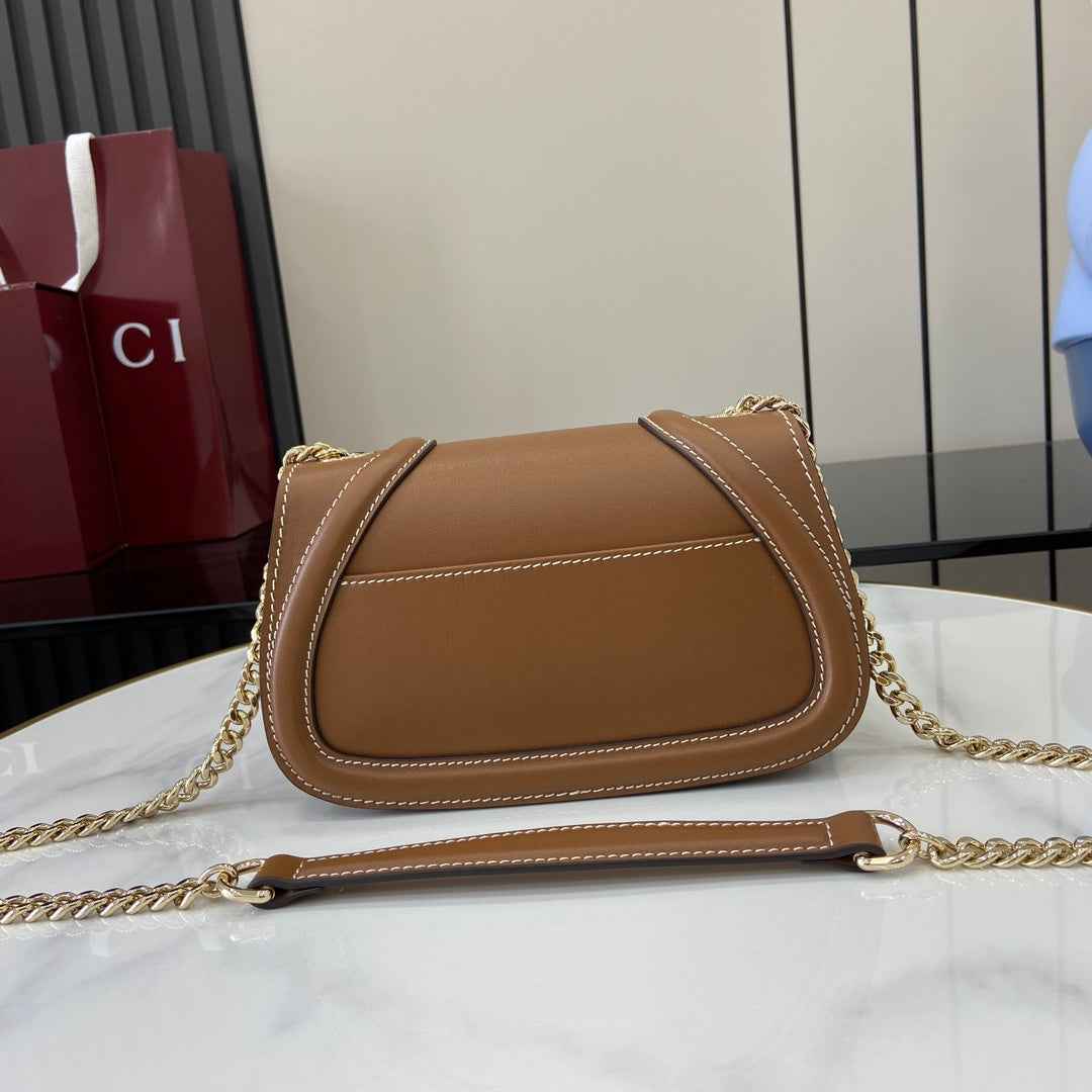 Gucci Blondie mini shoulder bag in brown leather ‎815711