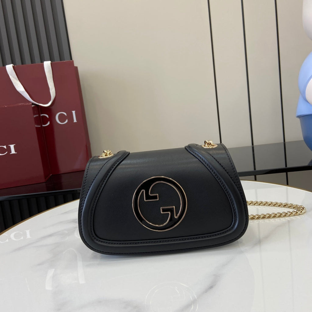 Gucci Blondie mini shoulder bag in black leather ‎815711